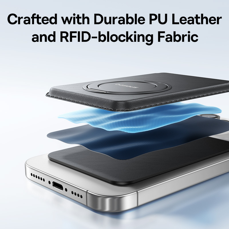 Baseus MagPro 3 Magnetic Wallet Stand Cosmic Black - Image 6