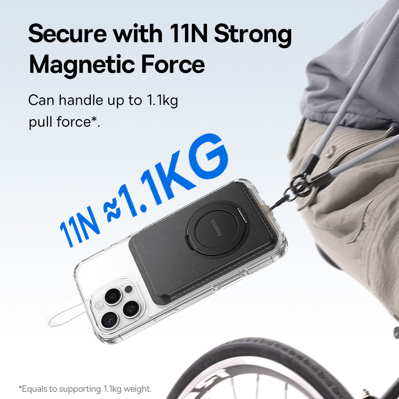 Baseus MagPro 3 Magnetic Wallet Stand Cosmic Black - Image 8