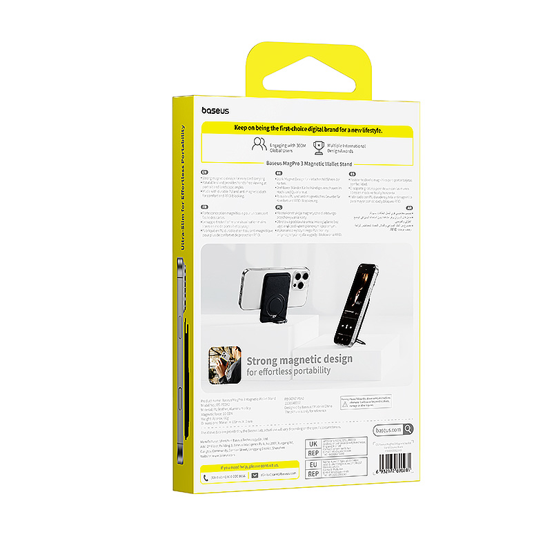 Baseus MagPro 3 Magnetic Wallet Stand Cosmic Black - Image 14
