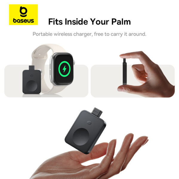 Baseus MagPro Magnetic Wireless Charger for E-Watch 2.5W Cosmic Black - Image 11