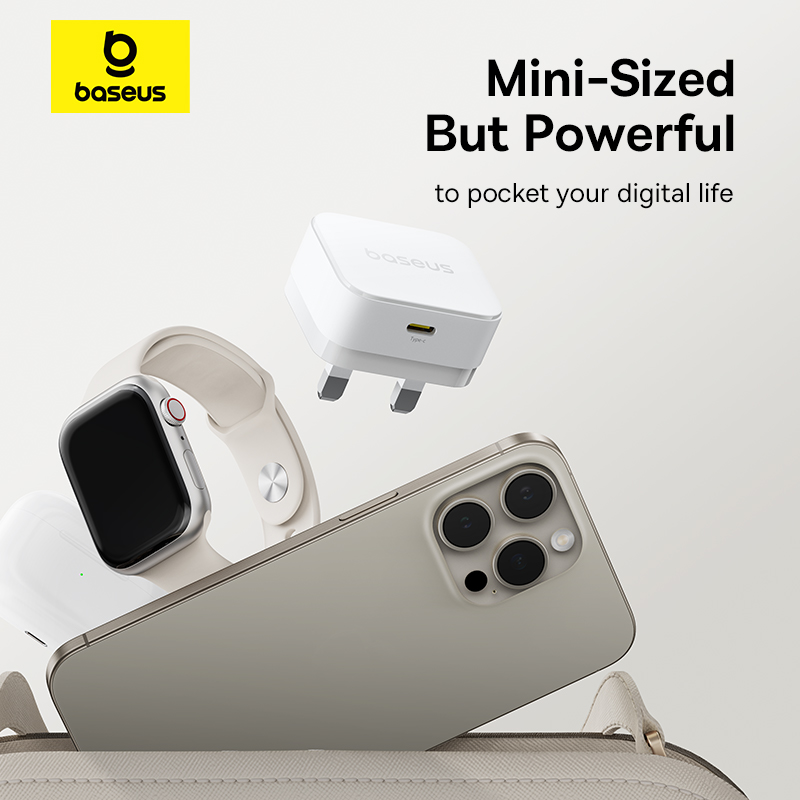 Baseus Palm Fast Charger 1C 20W UK Moon White - Image 12