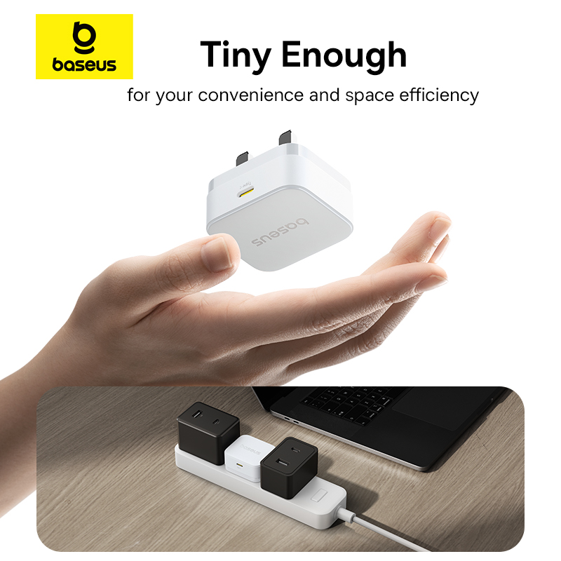 Baseus Palm Fast Charger 1C 20W UK Moon White - Image 14