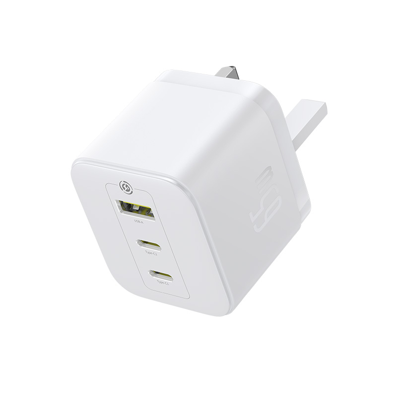Baseus Palm Fast Charger 2C+U 65W UK Moon White - Image 5