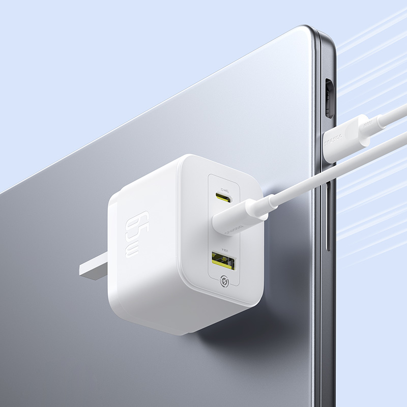 Baseus Palm Fast Charger 2C+U 65W UK Moon White - Image 17