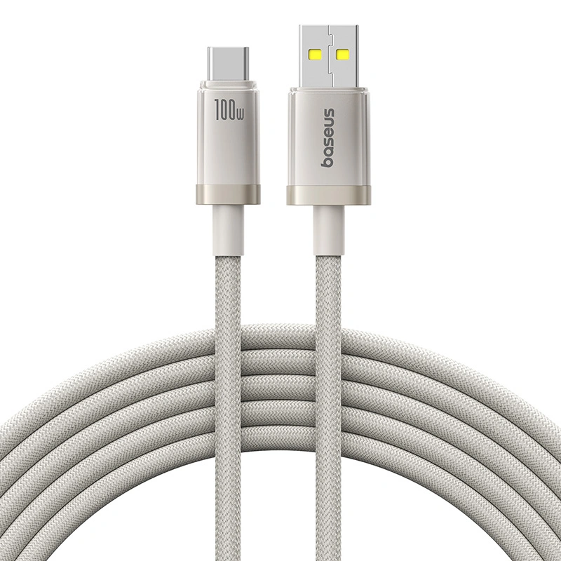 Baseus 2 Meter 100W Titanium Alloy Fast Charging Cable USB to Type-C Galaxy Titanium Gold