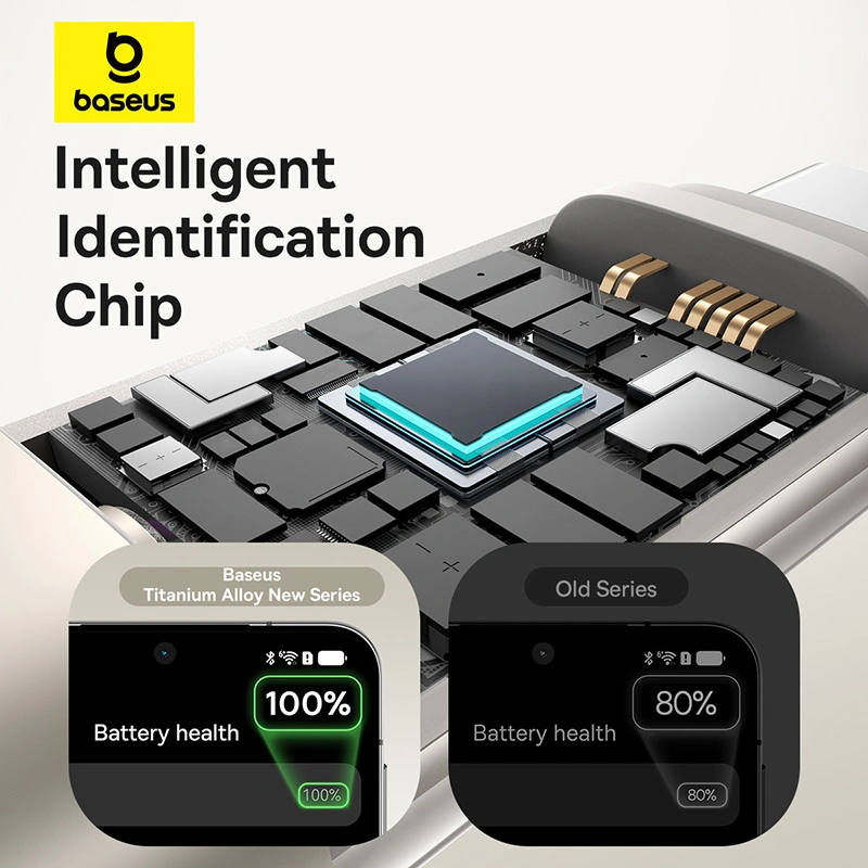 Baseus 2 Meter 100W Titanium Alloy Fast Charging Cable USB to Type-C Galaxy Titanium Gold - Image 5