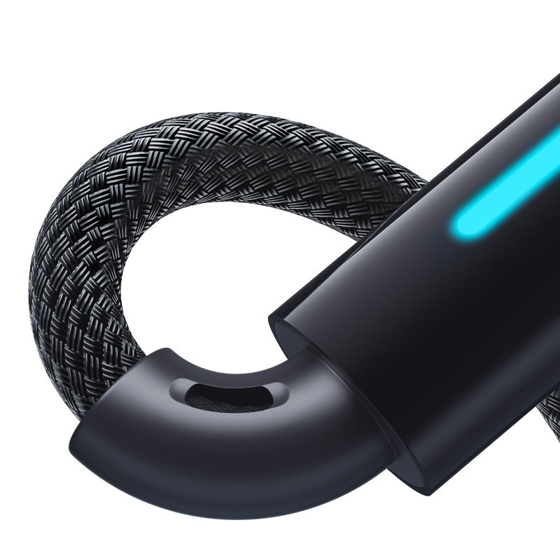 Baseus 1 Meter Lit Button-Control USB to Lightning 2.4A Fast Charging Data Cable – Cosmic Black - Image 14