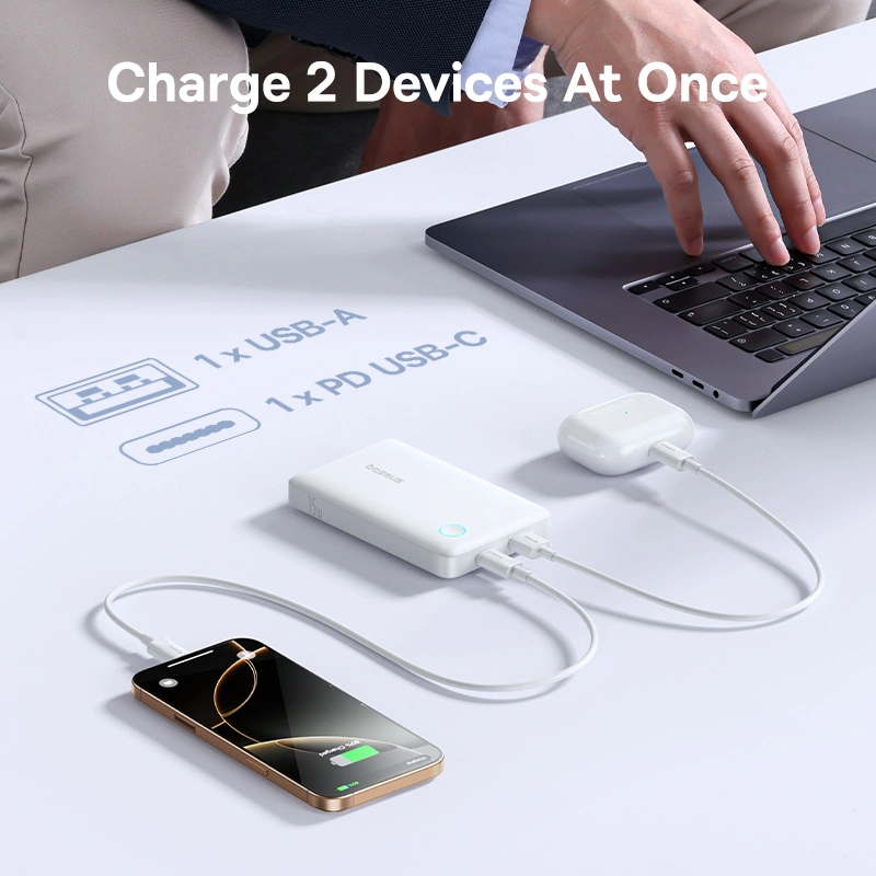 Baseus 10000mAh 15W EnerFill FP11 Fast-Charging Power Bank – (Moon White) - Image 6