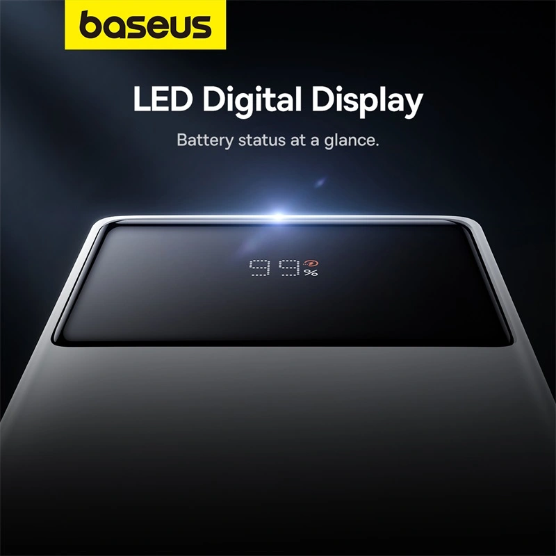 Baseus 30000 mAh 30W Star-Lord Digital Display Fast Charging Power Bank – Moon White - Image 8