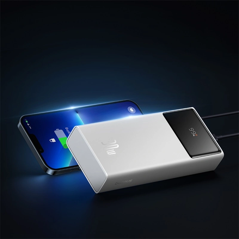 Baseus 30000 mAh 30W Star-Lord Digital Display Fast Charging Power Bank – Moon White - Image 10