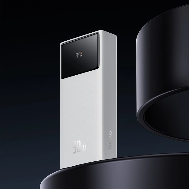 Baseus 30000 mAh 30W Star-Lord Digital Display Fast Charging Power Bank – Moon White - Image 9