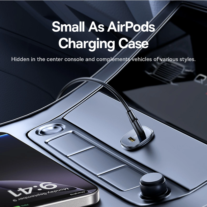 Baseus 30W GoTrip Car Charger – Type-C + Type-C, Cosmic Black - Image 4