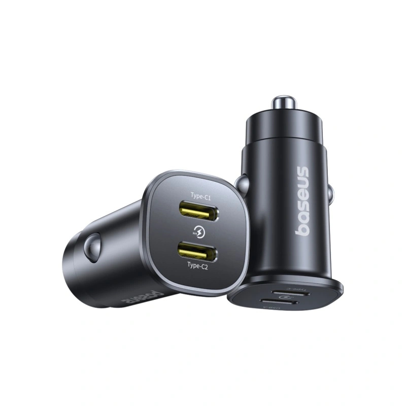 Baseus 30W GoTrip Car Charger – Type-C + Type-C, Cosmic Black - Image 15