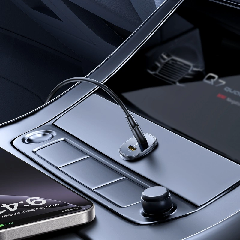 Baseus 30W GoTrip Car Charger – Type-C + Type-C, Cosmic Black - Image 12