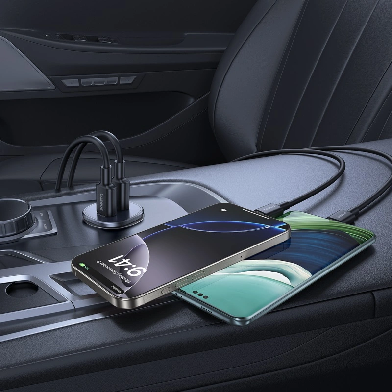 Baseus 30W GoTrip Car Charger – Type-C + Type-C, Cosmic Black - Image 13