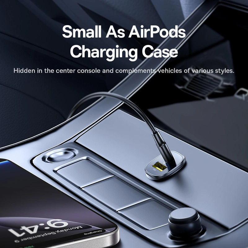 Baseus 30W GoTrip Car Charger Type - C+USB – Cosmic Black - Image 7