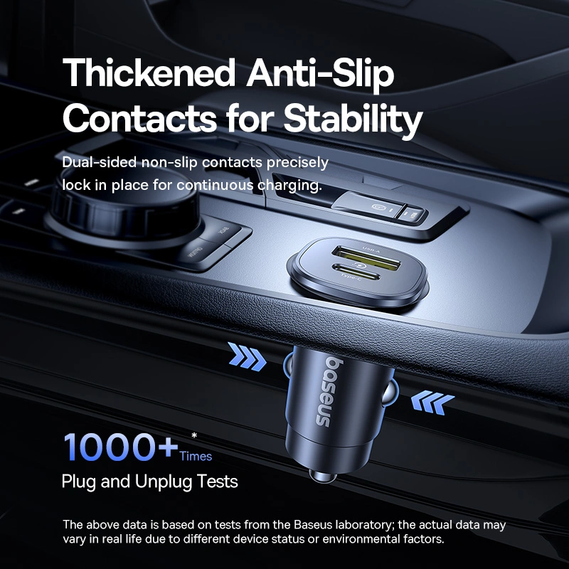 Baseus 30W GoTrip Car Charger Type - C+USB – Cosmic Black - Image 4