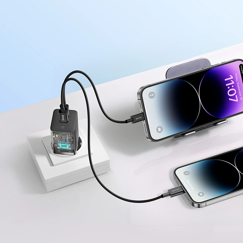 Baseus 40W GaN5 Pro Fast Charger Type-C + Type-C EU (Black) - Image 16