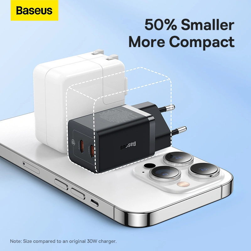 Baseus 40W GaN5 Pro Fast Charger Type-C + Type-C EU (Black) - Image 5