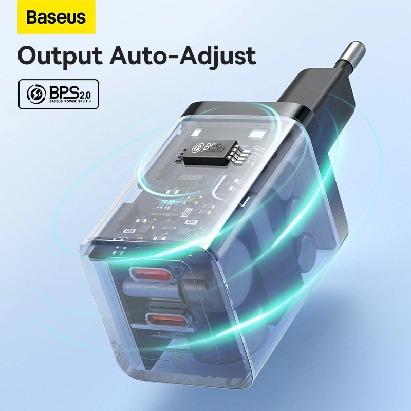 Baseus 40W GaN5 Pro Fast Charger Type-C + Type-C EU (Black) - Image 4