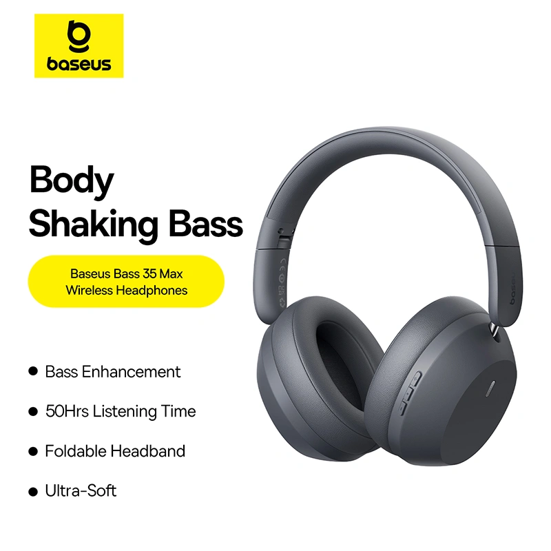 Baseus Bass 35 Max Wireless Headphones Twilight Grey - Image 2