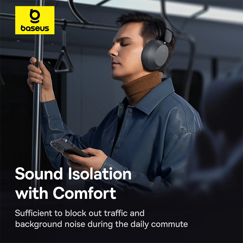 Baseus Bass 35 Max Wireless Headphones Twilight Grey - Image 7