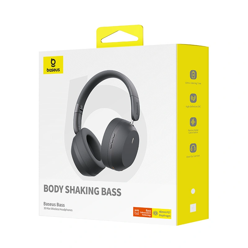 Baseus Bass 35 Max Wireless Headphones Twilight Grey - Image 16