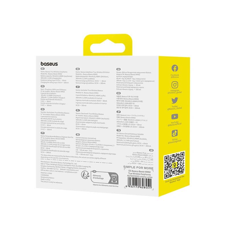 Baseus Bowie WM02 TWS Wireless In-Ear Bluetooth Earbud – Creamy-White - Image 18