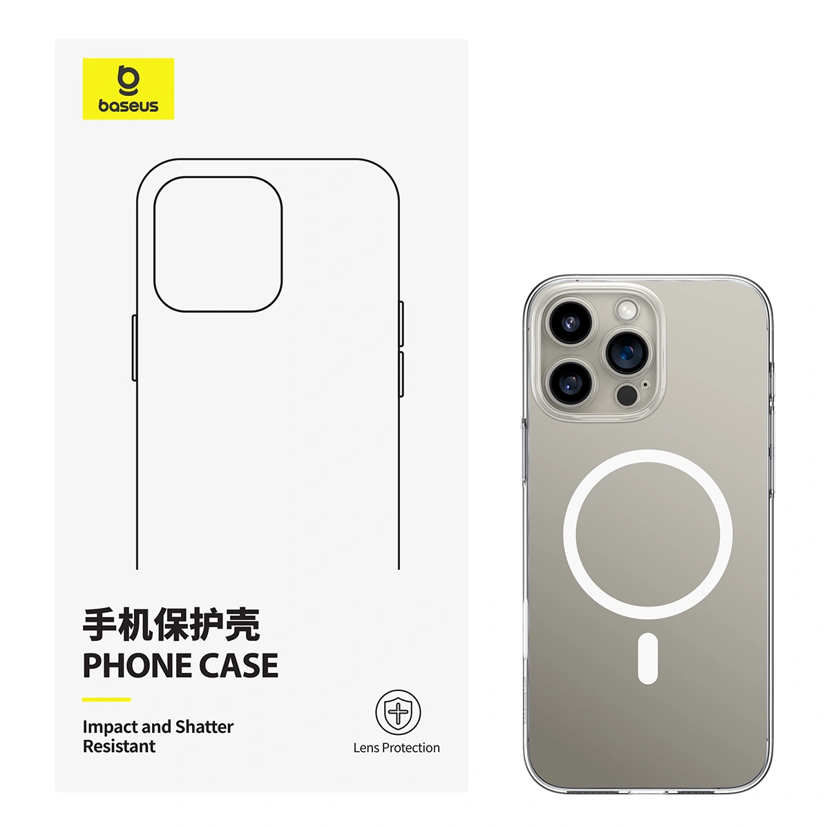 Baseus Crystal Series Magnetic Phone Case for iPhone 16 Pro - Image 2