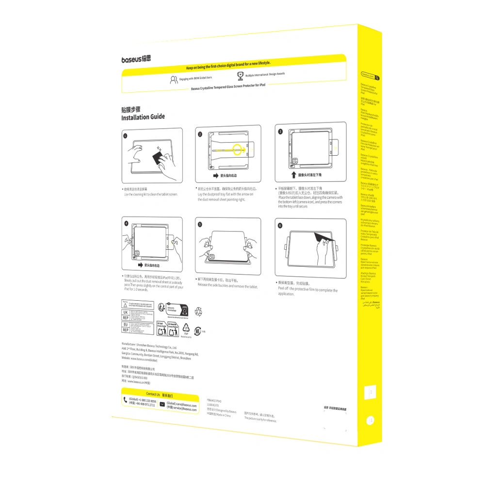 Baseus iPad Pro (2024) 13" Crystalline HD Tempered Glass Screen Protector - Clear - Image 11