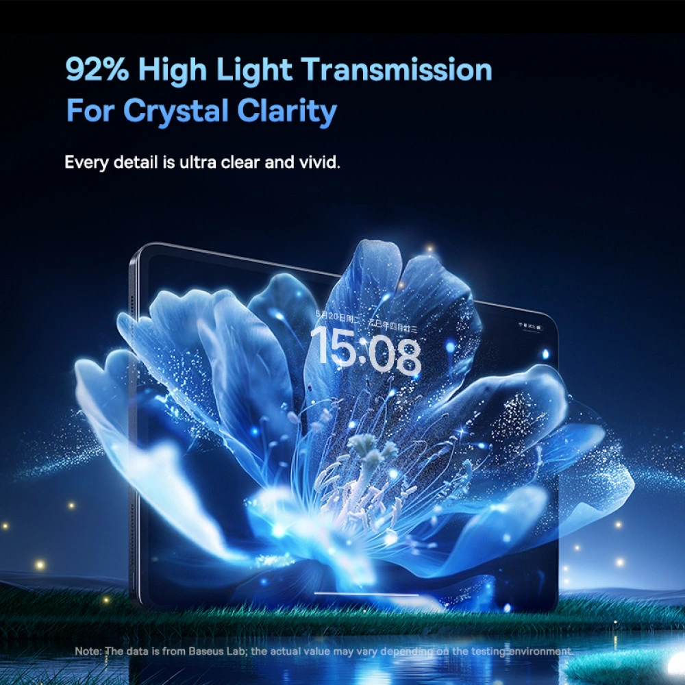 Baseus iPad Pro (2024) 13" Crystalline HD Tempered Glass Screen Protector - Clear - Image 2