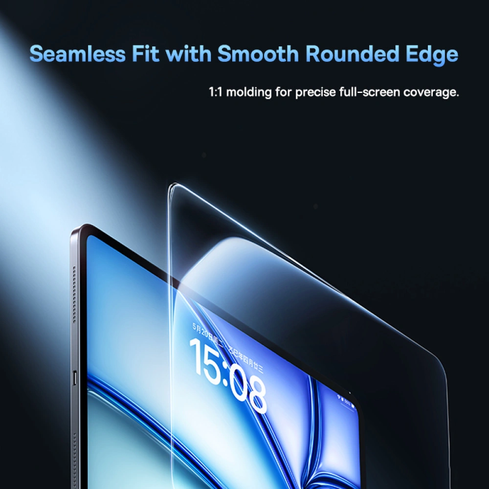 Baseus iPad Pro (2024) 13" Crystalline HD Tempered Glass Screen Protector - Clear - Image 3