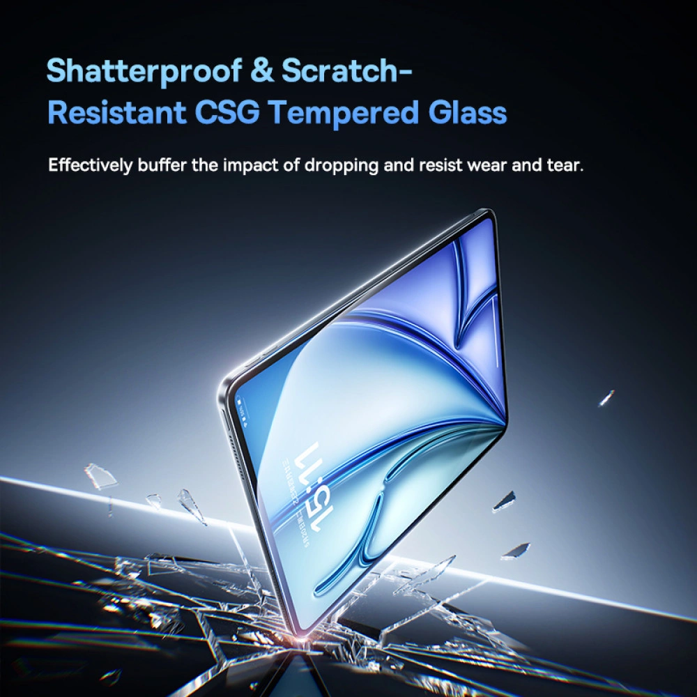 Baseus iPad Pro (2024) 13" Crystalline HD Tempered Glass Screen Protector - Clear - Image 7