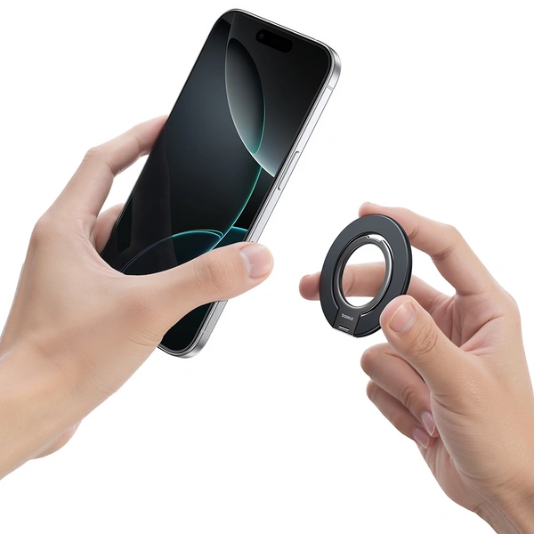 Baseus MagPro 3 Ultra Slim Magnetic Ring Phone Stand – Cosmic Black - Image 13