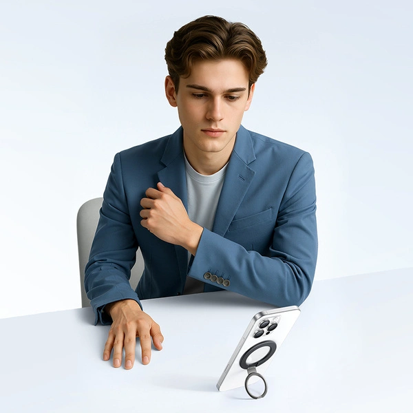 Baseus MagPro 3 Ultra Slim Magnetic Ring Phone Stand – Cosmic Black - Image 11