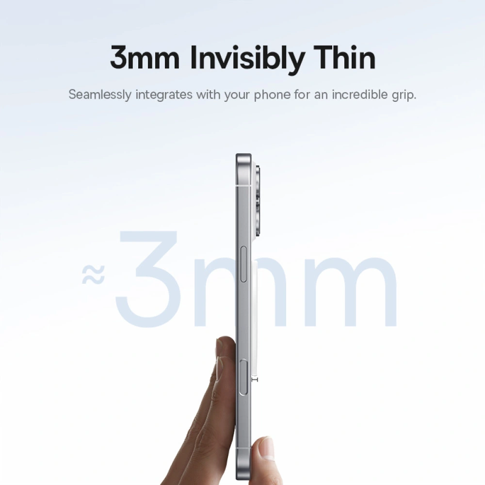 Baseus MagPro 3 Ultra Slim Magnetic Ring Phone Stand – Starlight Off-White - Image 3