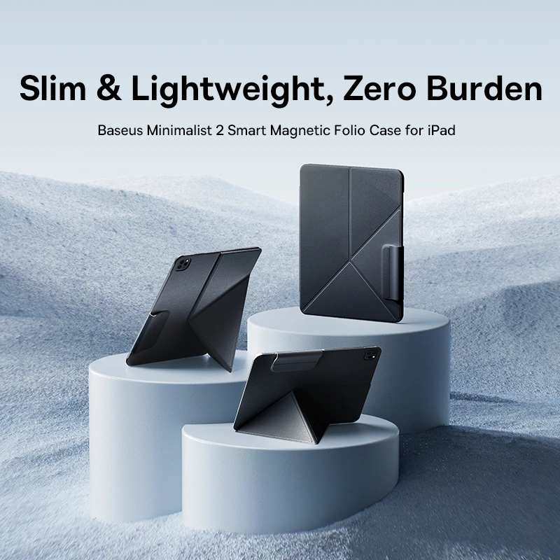 Baseus iPad Pro 11'' (2024) Minimalist 2 Smart Magnetic Folio Case - Cosmic Black - Image 8