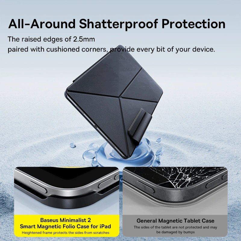Baseus iPad Pro 11'' (2024) Minimalist 2 Smart Magnetic Folio Case - Cosmic Black - Image 5