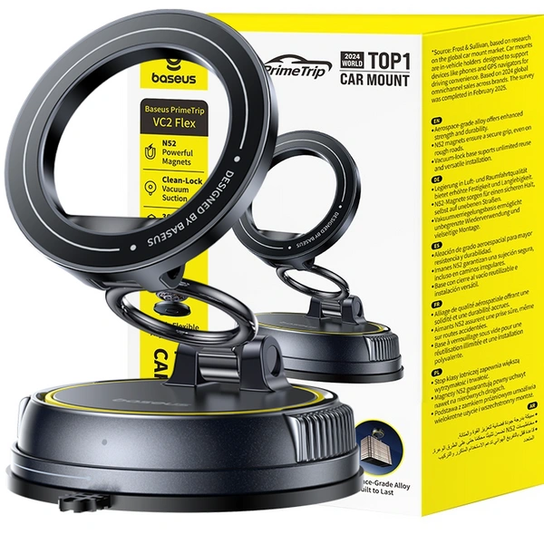 Baseus PrimeTrip VC2 Flex Magnetic Car Mount Suction Cup Version Cmic Black - Image 2