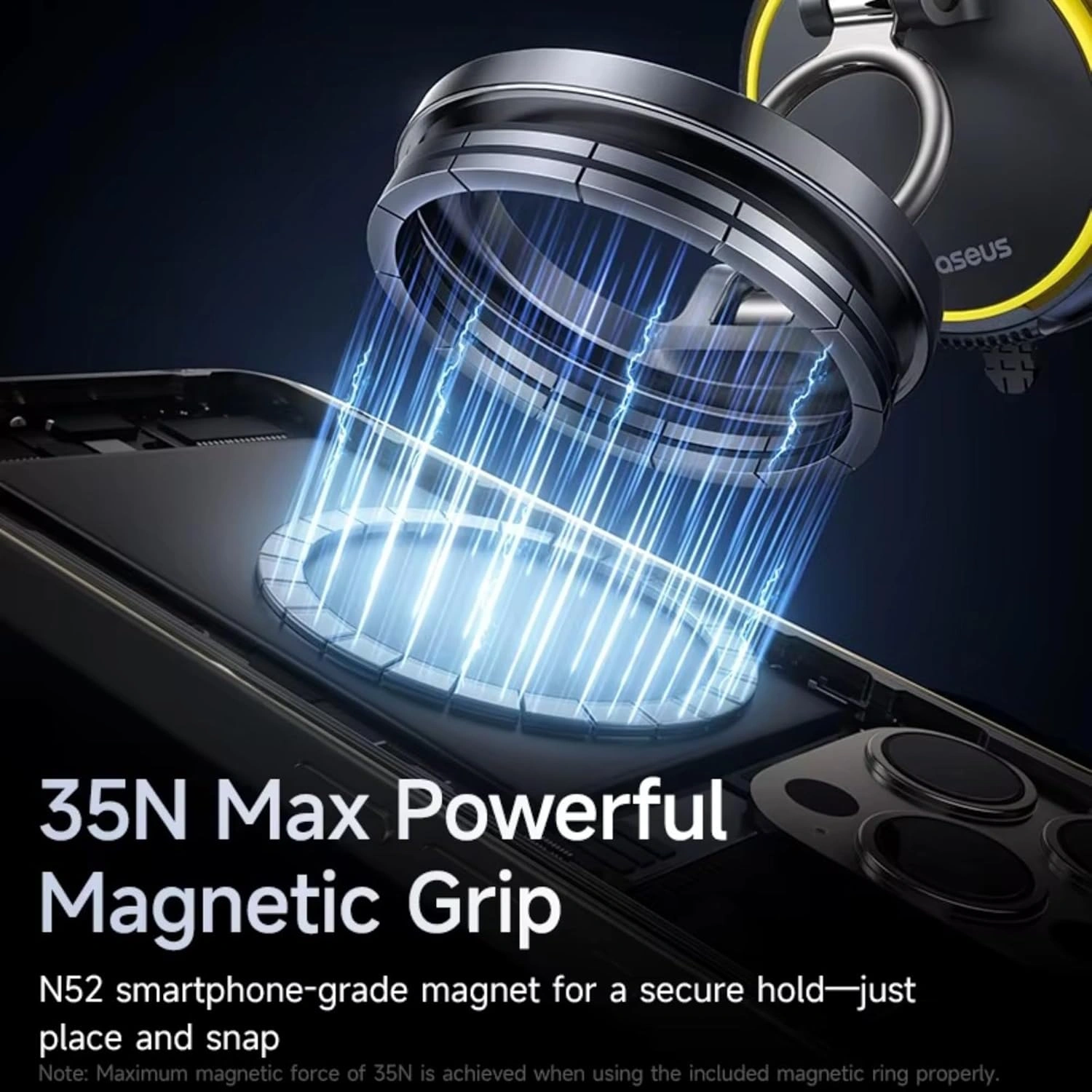 Baseus PrimeTrip VC2 Flex Magnetic Car Mount Suction Cup Version Cmic Black - Image 4