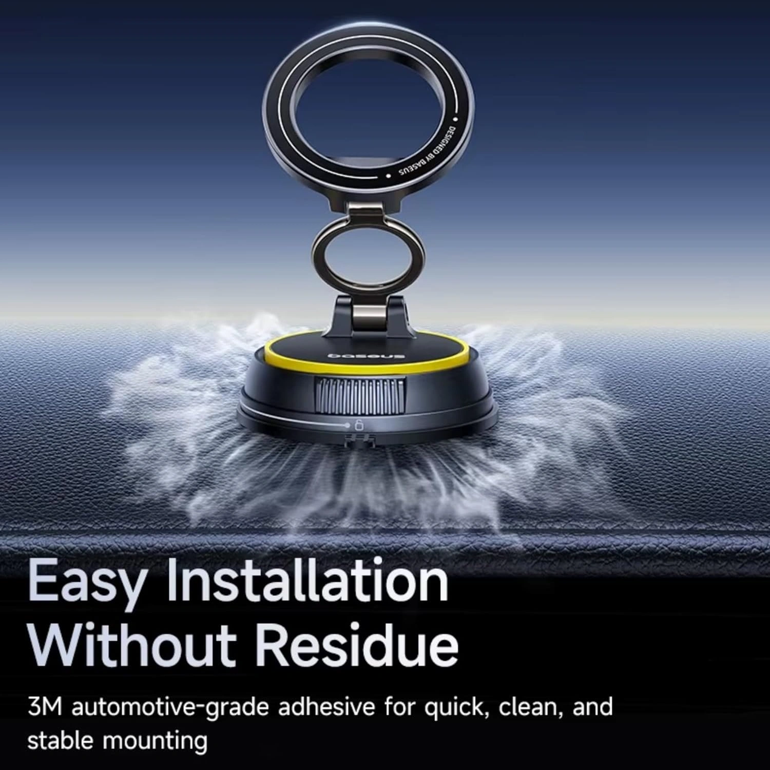 Baseus PrimeTrip VC2 Flex Magnetic Car Mount Suction Cup Version Cmic Black - Image 6