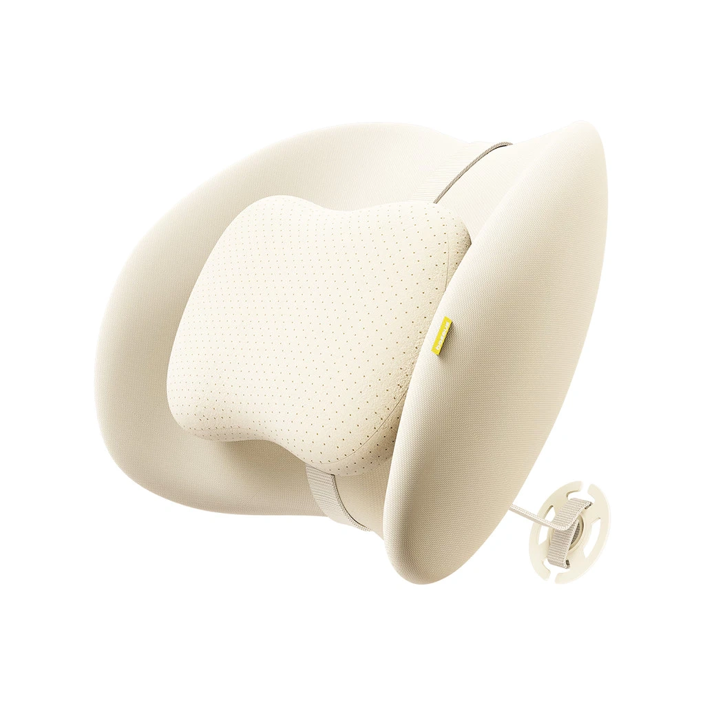 Baseus PrimeTrip VH2 Dual-Layer Car Headrest Pillow – Starlight Off-White - Image 3