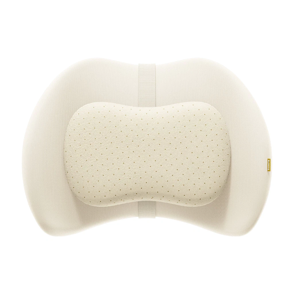Baseus PrimeTrip VH2 Dual-Layer Car Headrest Pillow – Starlight Off-White - Image 2