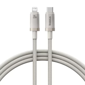 Baseus 1 Meter 20W Titanium Alloy PD Type-C to Lightning Fast Charging Cable – (Galaxy Titanium Gold) Model: P10378101G21-00
