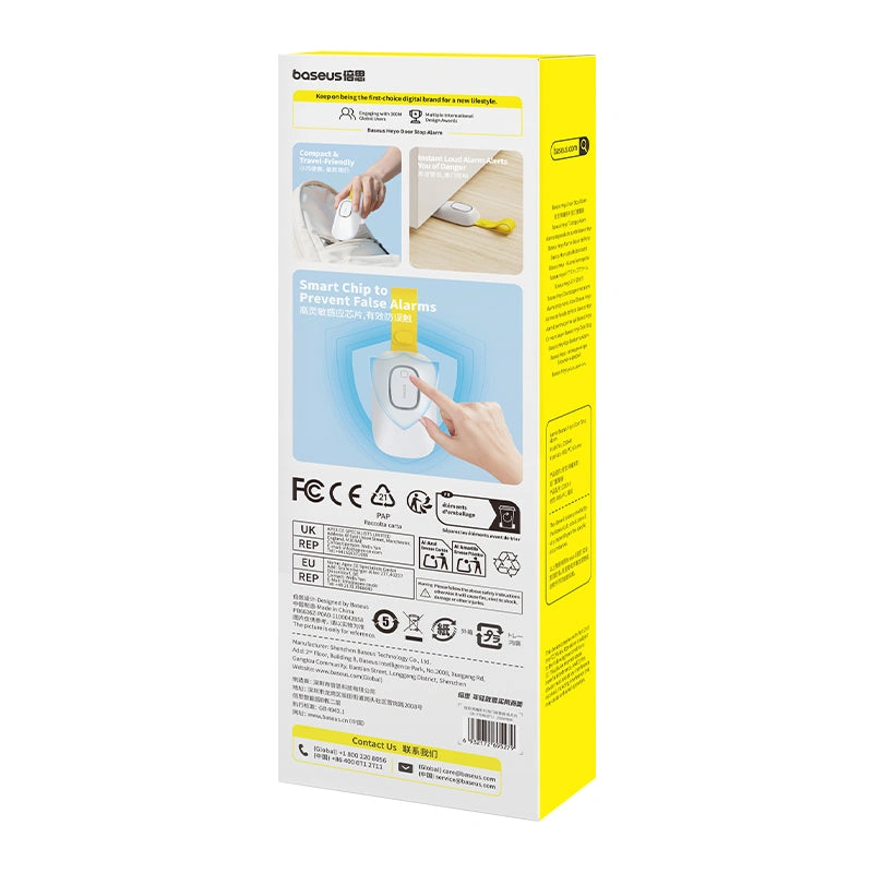 Baseus Heyo Door Stop Alarm Moon White - Image 11