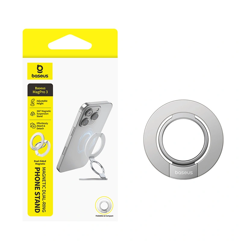 Baseus MagPro 3 Magnetic Dual-Ring Phone Stand Starlight Off-White - Z0004803 - Image 8