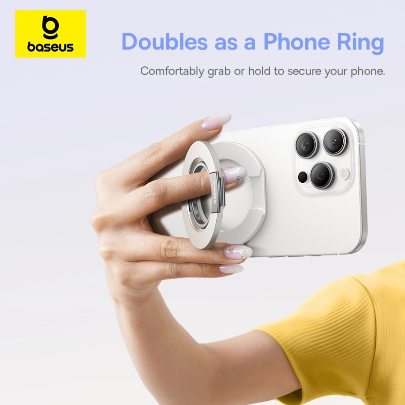 Baseus MagPro 3 Magnetic Dual-Ring Phone Stand Starlight Off-White - Z0004803 - Image 6