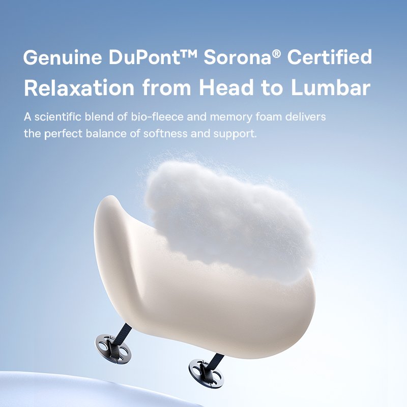 Baseus PrimeTrip VH2 Dual-Layer Car Lumbar Pillow Starlight Off-White - C01201 - Image 3